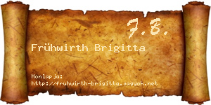 Frühwirth Brigitta névjegykártya