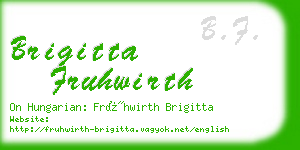 brigitta fruhwirth business card